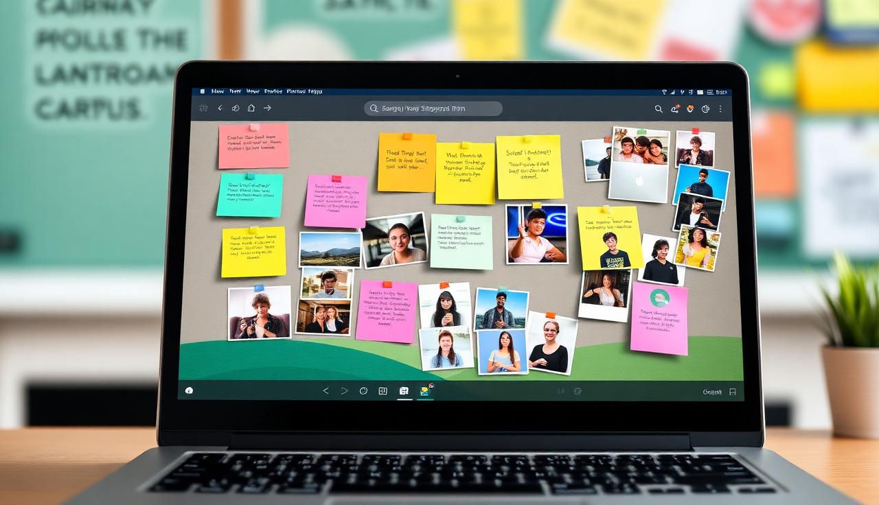 العرض ولوحة Padlet